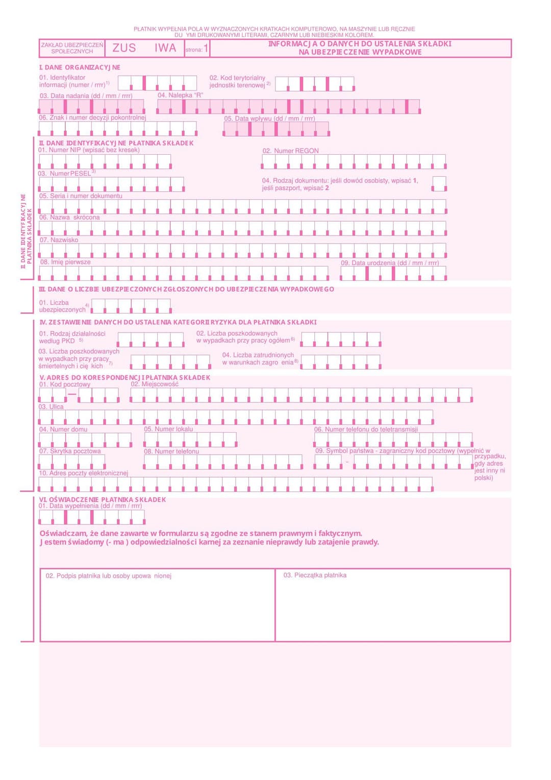 ZUS IWA do końca stycznia