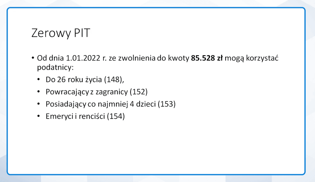 zerowy PIT